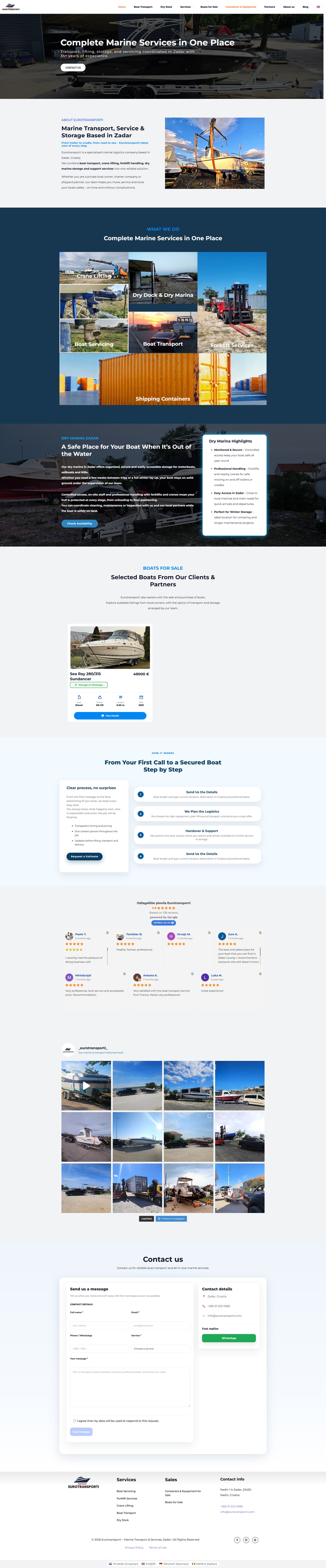 Eurotransporti website homepage screenshot
